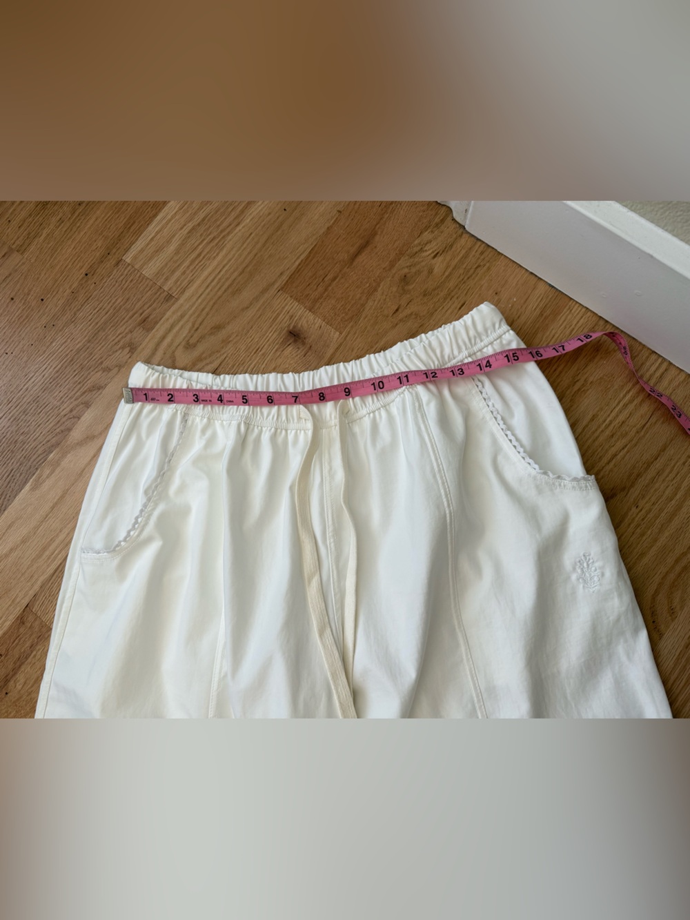 LIKE NEW Free People Movement Wish It Wide Leg Pant White Elastic Waist Medium - Picture 7 of 14